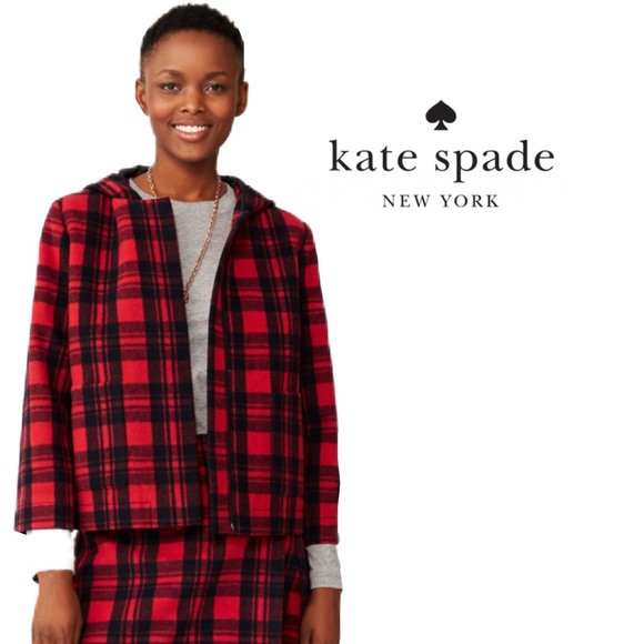 NWOT Kate Spade Saturday Buffalo Plaid Jacket. L